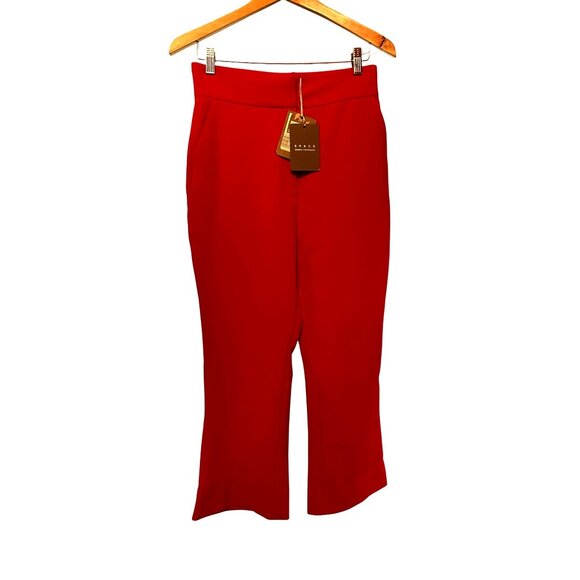 Space Simona Corsellini Womens Red Slim Fit Tapered Leg Pants Size UK 44 Italy - Picture 14 of 16
